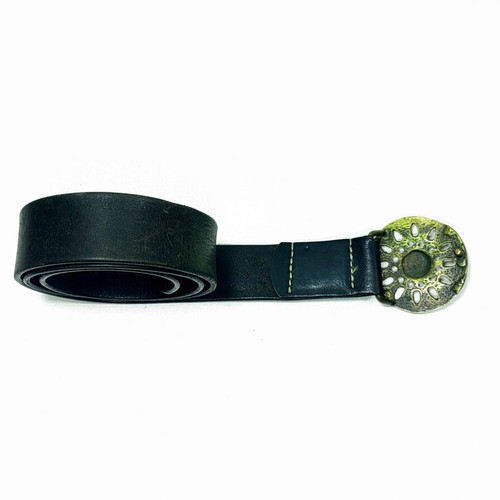 Alphabelts 95 Vintage Leather Belt with Brass Buckle