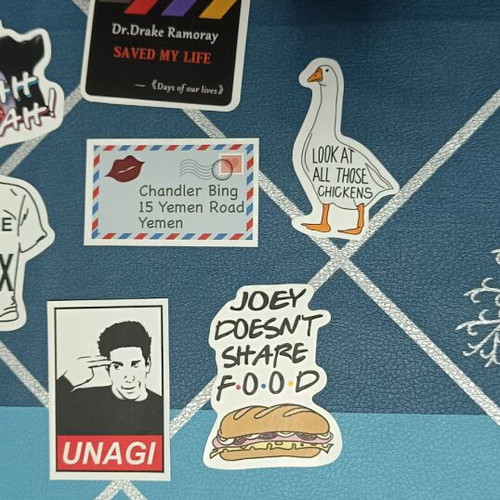 Warner Bros Friends TV series waterproof PVC stickers