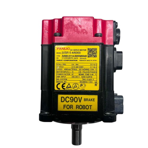 Fanuc AC Servo Motor βiSR 0.4/6000 with DC 90V Brake like new