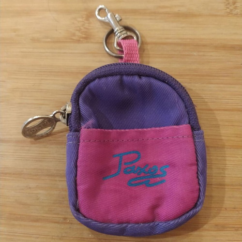 Paxos Vintage Wallet Keychain used from 90s purple pink
