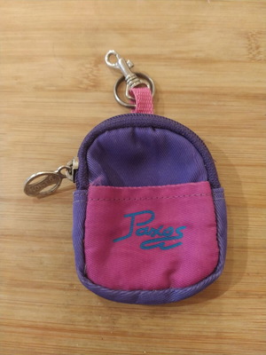 Paxos Vintage Wallet Keychain used from 90s purple pink