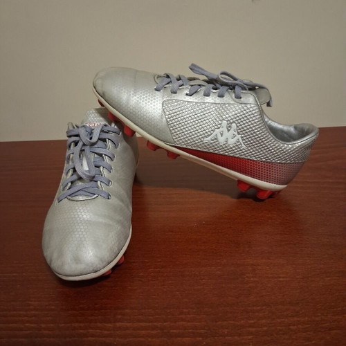 Kappa Saker football shoes used, size 32, silver and red