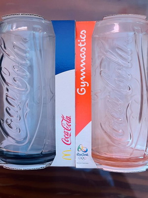 Συλλεκτικά ποτήρια Coca Cola πακέτο 2, 2016, καινούργια