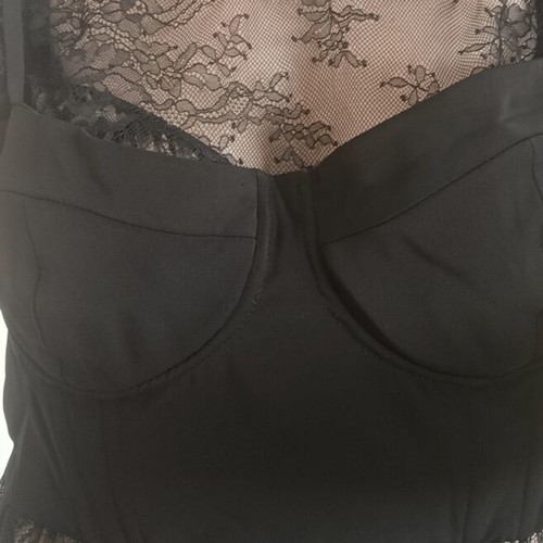 Lace bust blouse new, Zara, black, large/xl with zipper repair needed