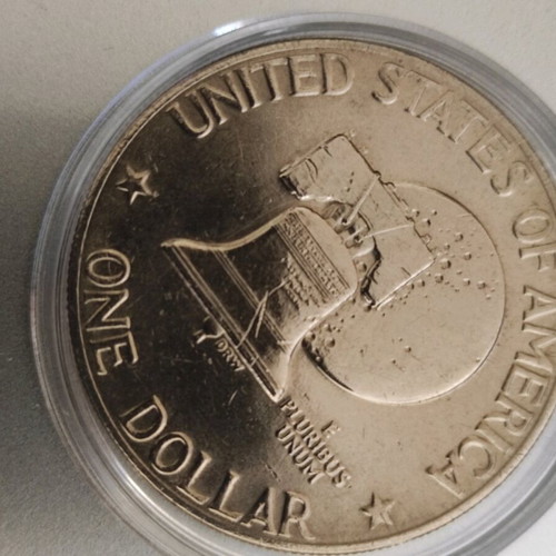 Eisenhower Liberty Bell Moon Silver One US Dollar like new