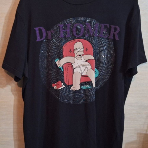 The Simpsons Homer Collectible T Shirt XXL with Glitter like new