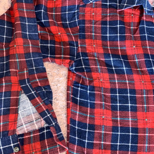 Checked shirt XL like new, cotton, black and red