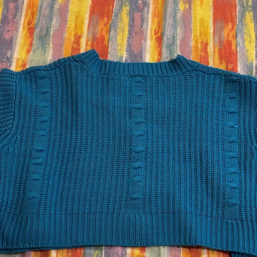 Blue knitted cardigan used Star Body H, size S