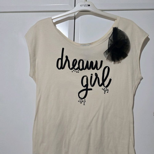 Mango short-sleeve blouse like new, size M/38, black/beige