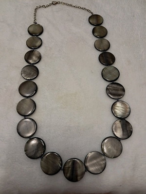 Avalon necklace like new with purple thread and silver clasp