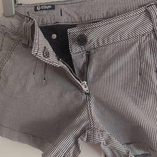 Staff shorts used, size 36 / S, black and white