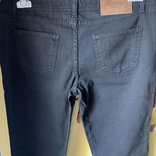 Capri elastic jeans pants size M Rococo new, black
