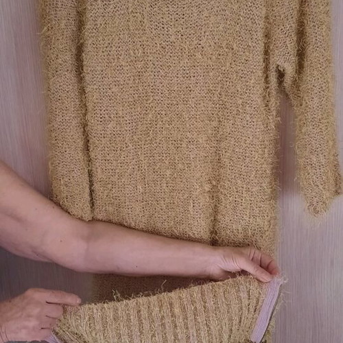Knitted dress mustard color ICHI like new