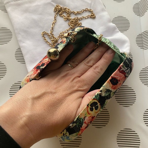 Small Axel evening bag with floral design like new