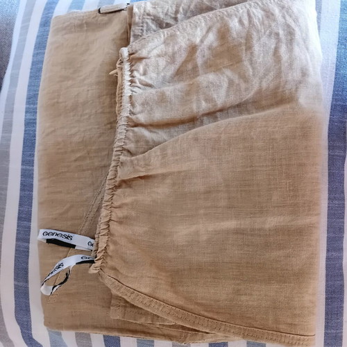 Linen skirt Genesis used, beige, long, size XL