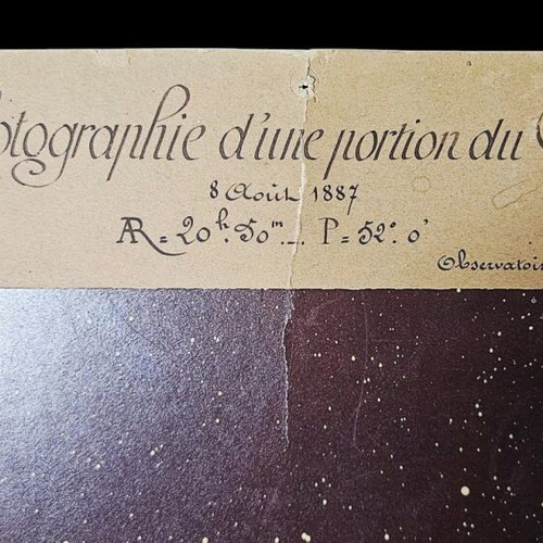 Set of 2 authentic 1887 astrophotographs from Paris Observatory like new