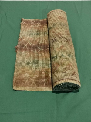 Woven rug used, 1940s era runner