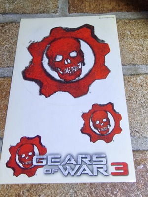 Gears of War 3 επίσημο σετ αυτοκόλλητων σαν καινούργιο