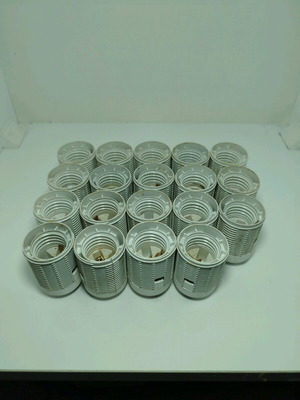 Thermoplastic lamp holders E27 new, pack of 19 pcs