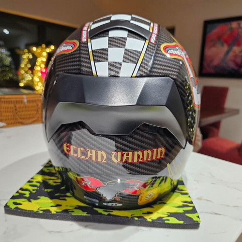 Vcan Isle of Man Road Racing Helmet with John Mc Guinness Signature new