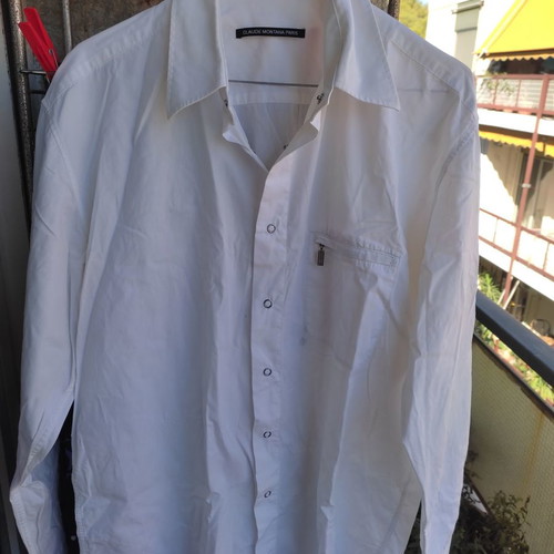 Claude Montana Paris vintage shirt used, size M, white