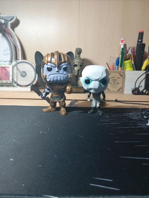 Thanos and Ebony Maw Funko Pop figures used