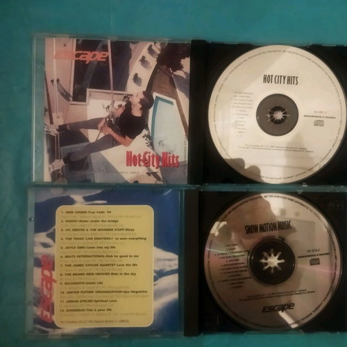 Escape Hot City Hits and Snow Motion Music CDs like new