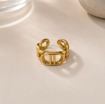 Chunky Chain Ring gold, new