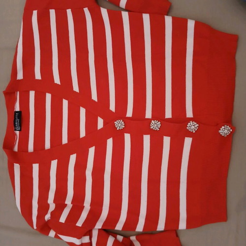 Brigitte boutique cardigan coral red, one size, like new