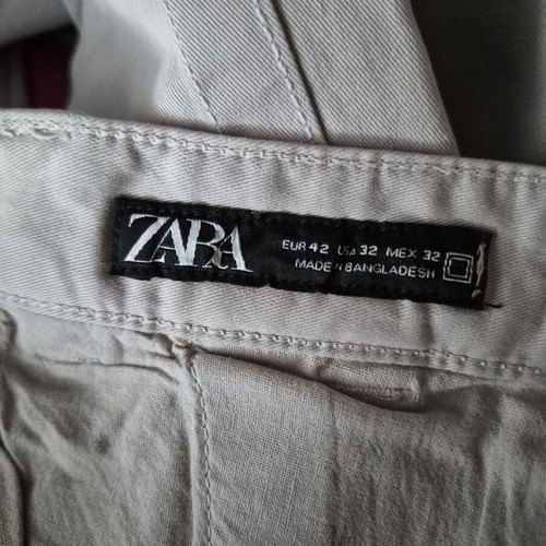 Zara men's cargo pants size M light gray like new