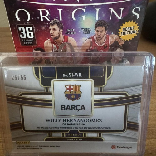 Panini Select Euroleague 2025-26 Willy Hernangomez card patch numbered 55, like new