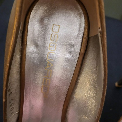Dsquared2 heels used 12 cm, gold and silver leather