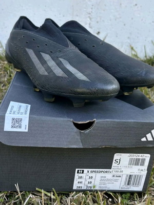 Adidas X Speed Portal 44 2/3 like new, black gray athletic shoes