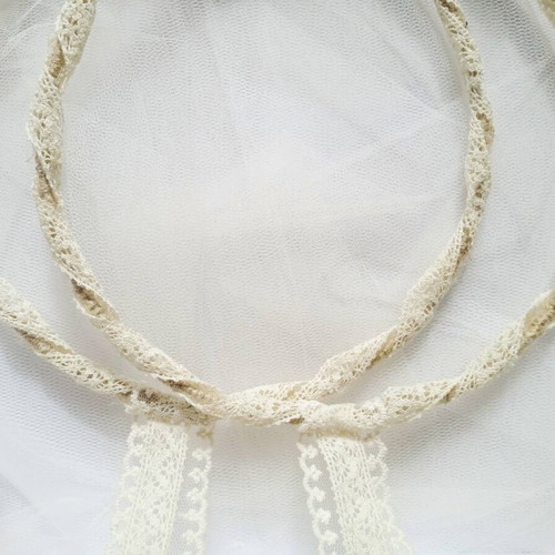 Handmade wedding crowns new steel with jute and lace
