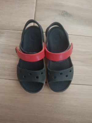 Crocs sandals like new, size C10 (27-28), blue and red