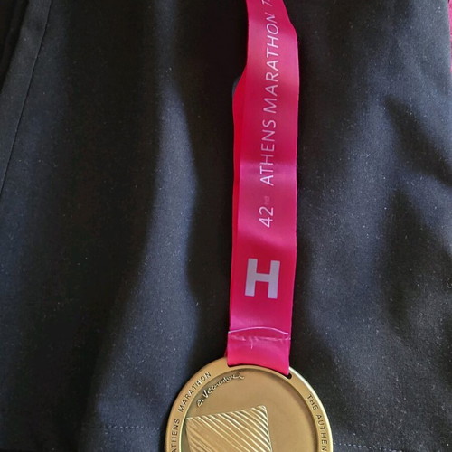 Athens Marathon 2025 5km Authentic Medal new