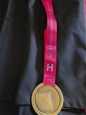 Μετάλλιο 5χλμ Αυθεντικού Μαραθωνίου Αθήνας 2025 καινούργιο