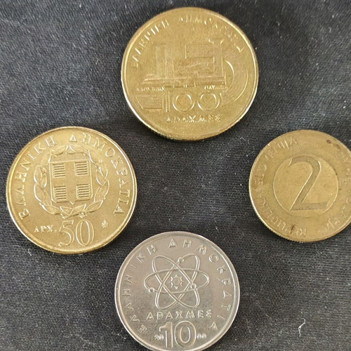 Old coins used, set