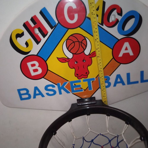 Chicago BCA Wall Basketball Hoop used with Plastic Rim and Net