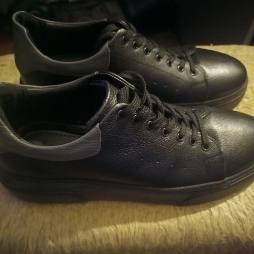 Martinetto men's shoes size 43 new, black leather casual
