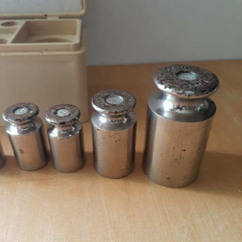 Steel Weights Set from Romania 1979 used, in box