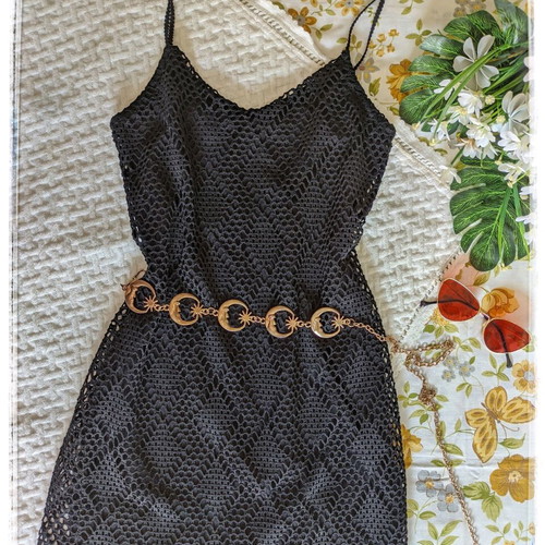 90s Vintage Mini Black Dress
