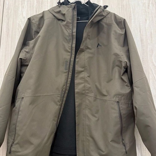 McKinley waterproof jacket XL with fleece, olive green