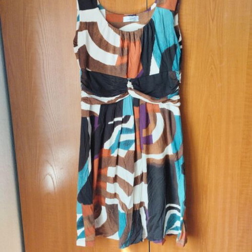 Makó dress knee-length like new, multicolor, size L