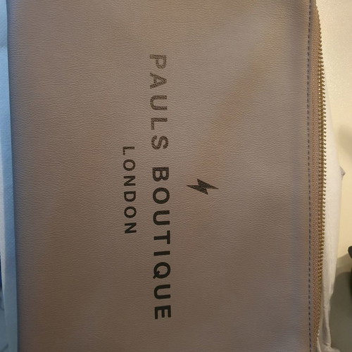 Pauls Boutique clutch bag new, reversible grey and orange