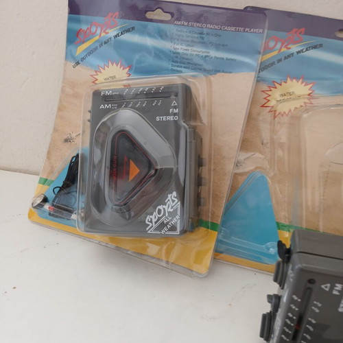 CROWN Sports All Weather AM/FM Stereo Radio Cassette Player New
