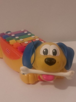 Fisher Price Puppy Dog Xylophone μεταχειρισμένο ρετρό παιχνίδι ξυλόφωνο σκύλος