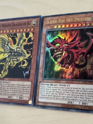 Yu-Gi-Oh! Egyptian God Set with Ra, Slifer, Obelisk cards