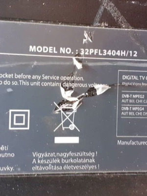 Πλακέτες Philips 32PFL3404H12 μεταχειρισμένες για 32” τηλεόραση με σπασμένη οθόνη