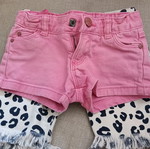 Gap shorts for 3 years old, like new, black and white with pink denim gift